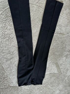 Truth Black Stretch Bootcut Pants with Gold Logo